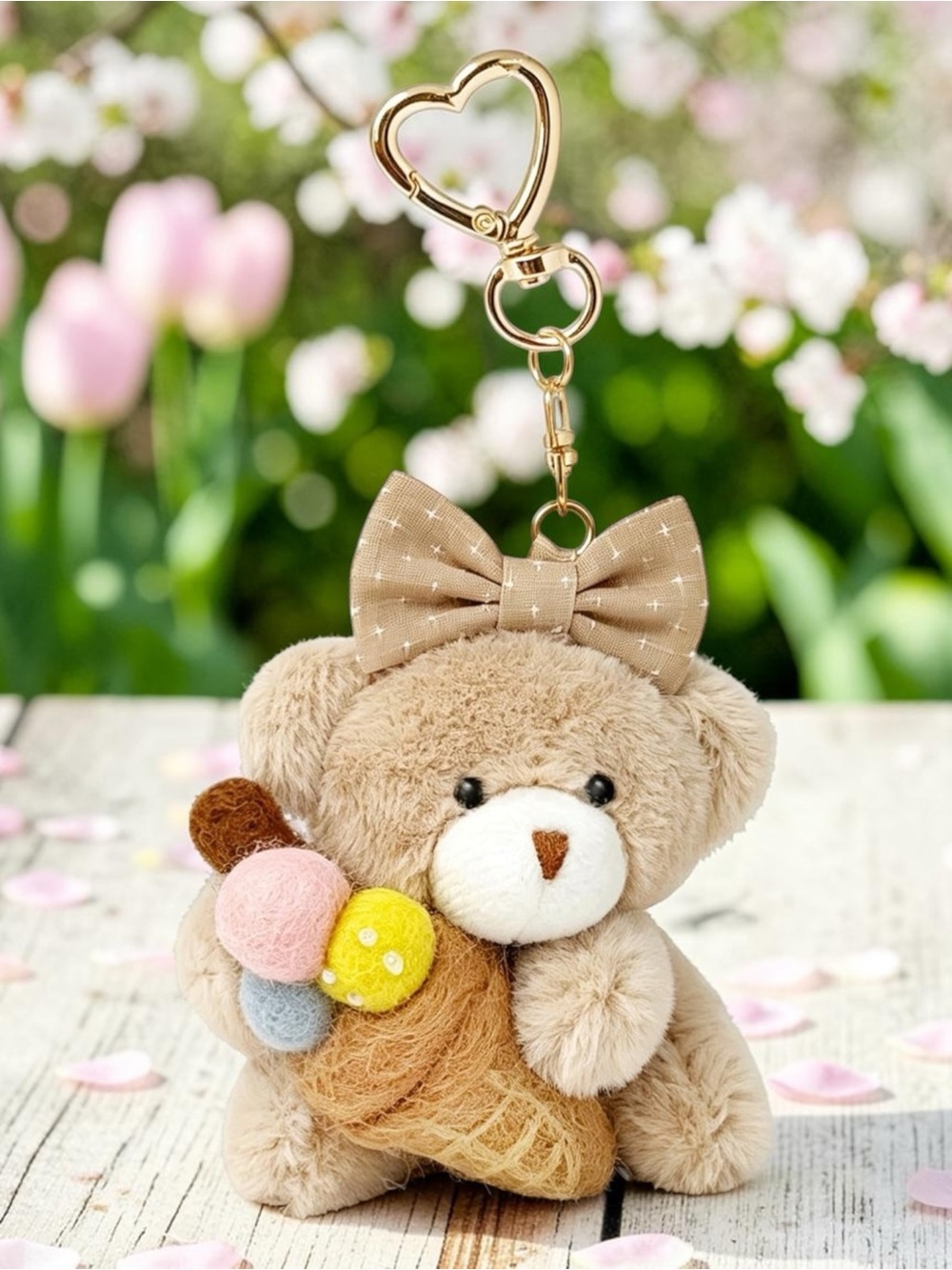 Plush Teddy Bear Bag Charm/Keychain - Picture 4 of 4